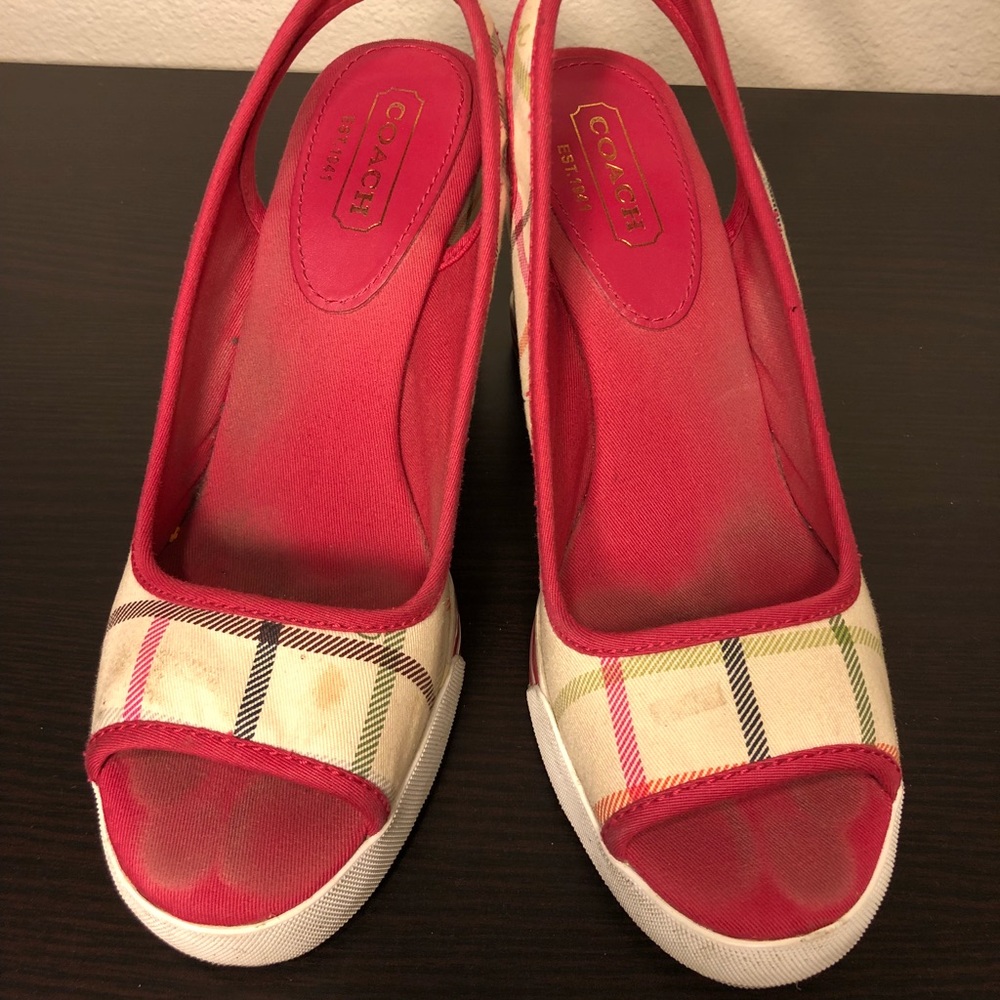 Vintage Coach wedge heels